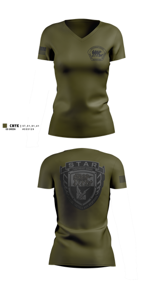 Womens Short Sleeve Vneck Shirt, STAR Team, Police, Teamtime, Team time, sublimation, custom sports apparel, team uniforms, spirit wear, spiritwear, sports uniforms, custom shirts, team store, custom team store, fundraiser sports, apparel fundraiser