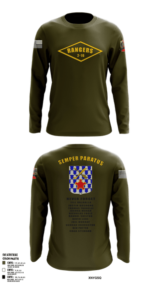 Long Sleeve Performance Shirt, 2-16 rangers, Army, Teamtime, Team time, sublimation, custom sports apparel, team uniforms, spirit wear, spiritwear, sports uniforms, custom shirts, team store, custom team store, fundraiser sports, apparel fundraiser