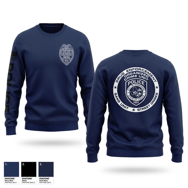 Crew Neck Sweatshirt, Robstown Police Department Organized Crime Unit, Police, Teamtime, Team time, sublimation, custom sports apparel, team uniforms, spirit wear, spiritwear, sports uniforms, custom shirts, team store, custom team store, fundraiser sports, apparel fundraiser