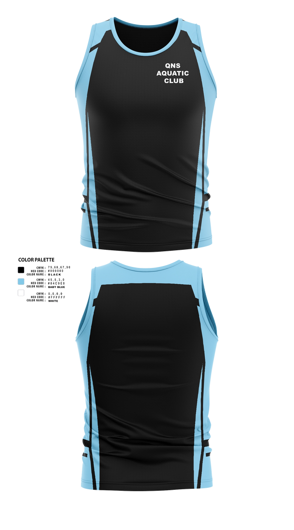 Tank Top, QNS Aquatic Club, Swimming, Teamtime, Team time, sublimation, custom sports apparel, team uniforms, spirit wear, spiritwear, sports uniforms, custom shirts, team store, custom team store, fundraiser sports, apparel fundraiser