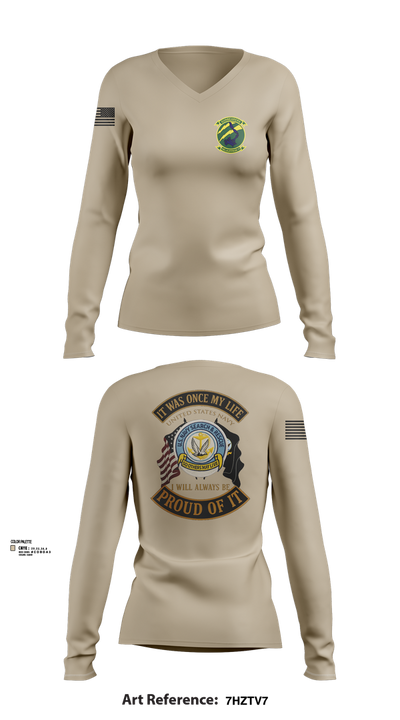 HC11 32248393 Women's Long Sleeve V-neck Shirt - 101