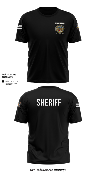 Sheriff Transportation 46102117 Short Sleeve Performance Shirt - 100