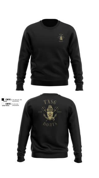 Crew Neck Sweatshirt, TC BOATS, National Guard, Teamtime, Team time, sublimation, custom sports apparel, team uniforms, spirit wear, spiritwear, sports uniforms, custom shirts, team store, custom team store, fundraiser sports, apparel fundraiser