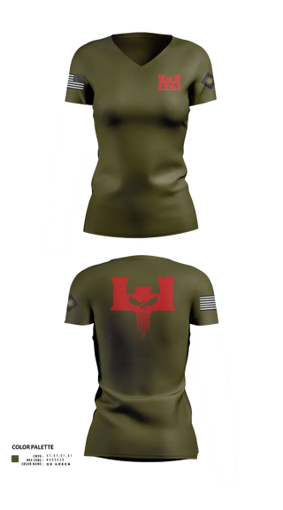 Womens Short Sleeve Vneck Shirt, A co 578th BEB, , Teamtime, Team time, sublimation, custom sports apparel, team uniforms, spirit wear, spiritwear, sports uniforms, custom shirts, team store, custom team store, fundraiser sports, apparel fundraiser