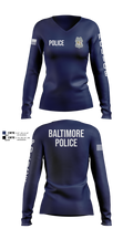 Baltimore Police Department 87844161 Women's Long Sleeve V-neck Shirt - 109