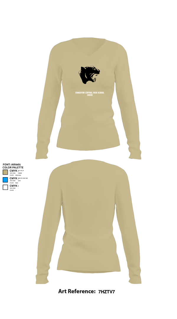 Womens Long Sleeve Vneck Shirt, Edmeston Central High School Cheer, Cheer, Teamtime, Team time, sublimation, custom sports apparel, team uniforms, spirit wear, spiritwear, sports uniforms, custom shirts, team store, custom team store, fundraiser sports, apparel fundraiser