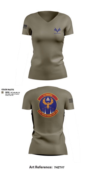 Womens Short Sleeve Vneck Shirt, Civil Air Patrol's Fort Worth Phoenix Composite Squadron, , Teamtime, Team time, sublimation, custom sports apparel, team uniforms, spirit wear, spiritwear, sports uniforms, custom shirts, team store, custom team store, fundraiser sports, apparel fundraiser