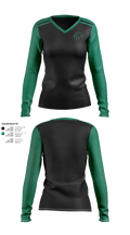 NSU Riverhawks Football 89263546 Women's Long Sleeve V-neck Shirt - 31