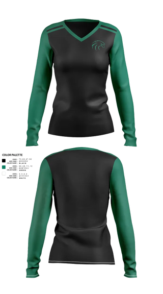Womens Long Sleeve Vneck Shirt, NSU Riverhawks Football, , Teamtime, Team time, sublimation, custom sports apparel, team uniforms, spirit wear, spiritwear, sports uniforms, custom shirts, team store, custom team store, fundraiser sports, apparel fundraiser