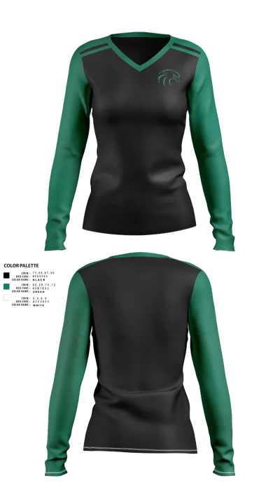 NSU Riverhawks Football 89263546 Women's Long Sleeve V-neck Shirt - 31