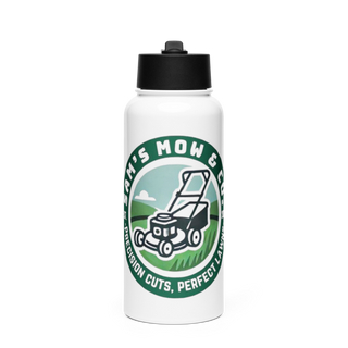 Sam’s Mow & Co. 84604343 Stainless Steel Water Bottle with a Straw Lid