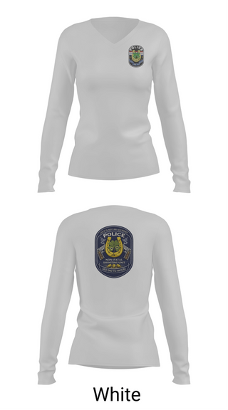 Womens Long Sleeve Vneck Shirt, Non Fatal Shooting Unit, Police, Teamtime, Team time, sublimation, custom sports apparel, team uniforms, spirit wear, spiritwear, sports uniforms, custom shirts, team store, custom team store, fundraiser sports, apparel fundraiser