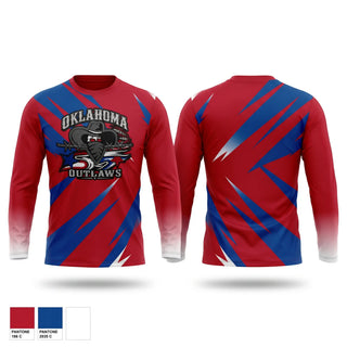 Long Sleeve Performance Shirt, Outlaws, Baseball, Teamtime, Team time, sublimation, custom sports apparel, team uniforms, spirit wear, spiritwear, sports uniforms, custom shirts, team store, custom team store, fundraiser sports, apparel fundraiser