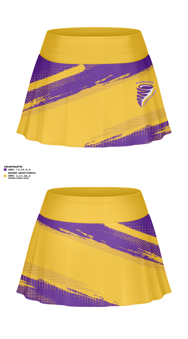 Skort, Purvis Middle School Cheer, Cheer, Teamtime, Team time, sublimation, custom sports apparel, team uniforms, spirit wear, spiritwear, sports uniforms, custom shirts, team store, custom team store, fundraiser sports, apparel fundraiser