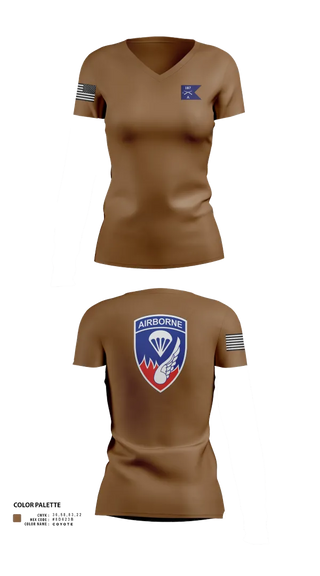 Womens Short Sleeve Vneck Shirt, 187 infantry, , Teamtime, Team time, sublimation, custom sports apparel, team uniforms, spirit wear, spiritwear, sports uniforms, custom shirts, team store, custom team store, fundraiser sports, apparel fundraiser