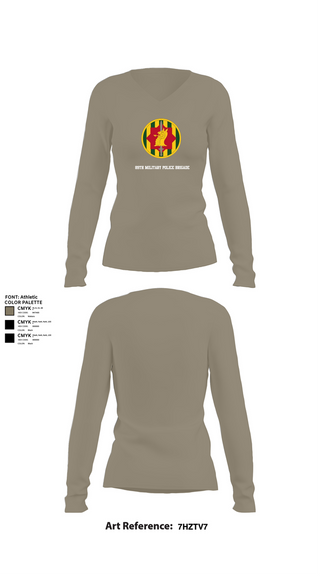Womens Long Sleeve Vneck Shirt, 89th military police brigade, , Teamtime, Team time, sublimation, custom sports apparel, team uniforms, spirit wear, spiritwear, sports uniforms, custom shirts, team store, custom team store, fundraiser sports, apparel fundraiser