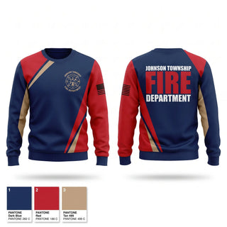 Crew Neck Sweatshirt, Johnson township fire department, Fire Department, Teamtime, Team time, sublimation, custom sports apparel, team uniforms, spirit wear, spiritwear, sports uniforms, custom shirts, team store, custom team store, fundraiser sports, apparel fundraiser