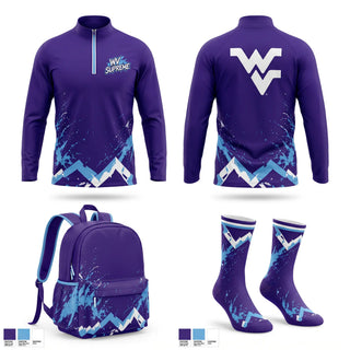 Quarter Zip Jacket, WV Supreme, Men's Basketball, Teamtime, Team time, sublimation, custom sports apparel, team uniforms, spirit wear, spiritwear, sports uniforms, custom shirts, team store, custom team store, fundraiser sports, apparel fundraiser