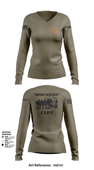 Womens Long Sleeve Vneck Shirt, Green Haven CERT, , Teamtime, Team time, sublimation, custom sports apparel, team uniforms, spirit wear, spiritwear, sports uniforms, custom shirts, team store, custom team store, fundraiser sports, apparel fundraiser