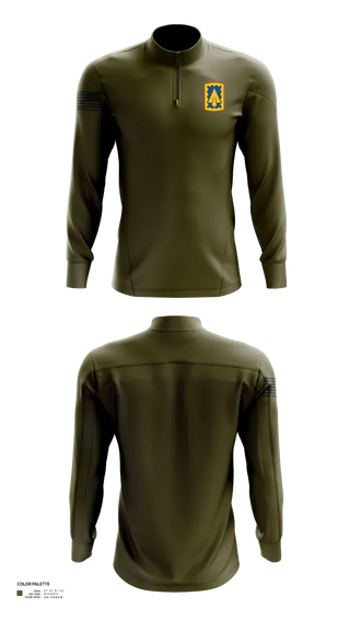Quarter Zip Jacket, 108th Air Defense Artillery Brigade, Army, Teamtime, Team time, sublimation, custom sports apparel, team uniforms, spirit wear, spiritwear, sports uniforms, custom shirts, team store, custom team store, fundraiser sports, apparel fundraiser