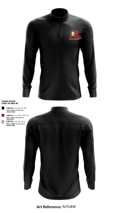 Matoaca High School Volleyball 72372145 Quarter Zip Jacket - 2