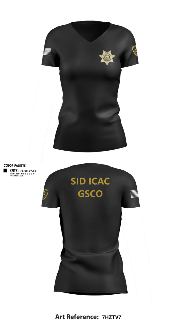 Womens Short Sleeve Vneck Shirt, SID ICAC, Police, Teamtime, Team time, sublimation, custom sports apparel, team uniforms, spirit wear, spiritwear, sports uniforms, custom shirts, team store, custom team store, fundraiser sports, apparel fundraiser