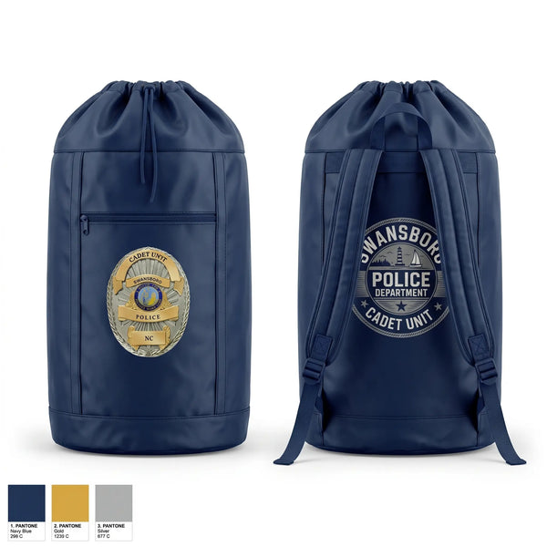 Gear Bag, Swansboro Police cadet unit, Police, Teamtime, Team time, sublimation, custom sports apparel, team uniforms, spirit wear, spiritwear, sports uniforms, custom shirts, team store, custom team store, fundraiser sports, apparel fundraiser