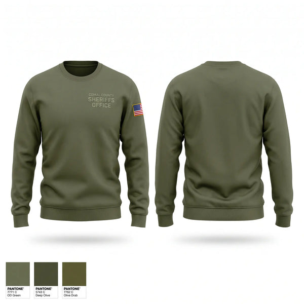 Crew Neck Sweatshirt, Comal County Sheriff’s Office, Police, Teamtime, Team time, sublimation, custom sports apparel, team uniforms, spirit wear, spiritwear, sports uniforms, custom shirts, team store, custom team store, fundraiser sports, apparel fundraiser