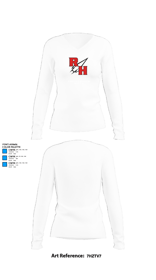 Women's Long Sleeve Vneck Shirt, Rose Hill High School Volleyball, Women's Volleyball, Teamtime, Team time, sublimation, custom sports apparel, team uniforms, spirit wear, spiritwear, sports uniforms, custom shirts, team store, custom team store, fundraiser sports, apparel fundraiser