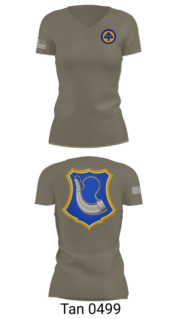 Womens Short Sleeve Vneck Shirt, HHC 1/181, National Guard, Teamtime, Team time, sublimation, custom sports apparel, team uniforms, spirit wear, spiritwear, sports uniforms, custom shirts, team store, custom team store, fundraiser sports, apparel fundraiser