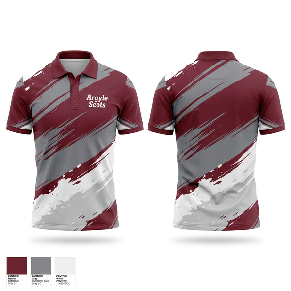 Short Sleeve Performance Polo, Argyle Scots, Men's Basketball, Teamtime, Team time, sublimation, custom sports apparel, team uniforms, spirit wear, spiritwear, sports uniforms, custom shirts, team store, custom team store, fundraiser sports, apparel fundraiser