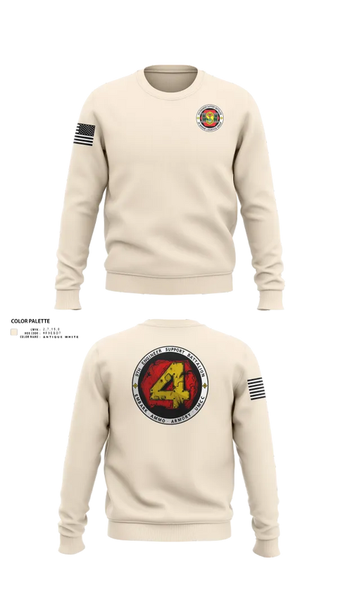 Crew Neck Sweatshirt, 9th Engineer Support Battalion, Marines, Teamtime, Team time, sublimation, custom sports apparel, team uniforms, spirit wear, spiritwear, sports uniforms, custom shirts, team store, custom team store, fundraiser sports, apparel fundraiser