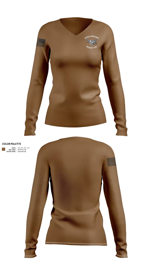 Womens Long Sleeve Vneck Shirt, SORT, Police, Teamtime, Team time, sublimation, custom sports apparel, team uniforms, spirit wear, spiritwear, sports uniforms, custom shirts, team store, custom team store, fundraiser sports, apparel fundraiser