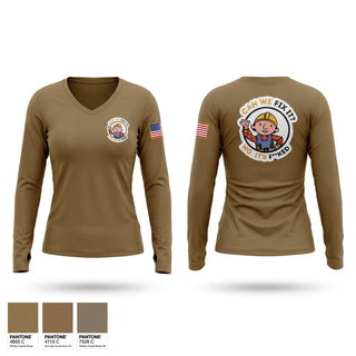 Womens Long Sleeve Vneck Shirt, Bco 524 DSSB, Army, Teamtime, Team time, sublimation, custom sports apparel, team uniforms, spirit wear, spiritwear, sports uniforms, custom shirts, team store, custom team store, fundraiser sports, apparel fundraiser