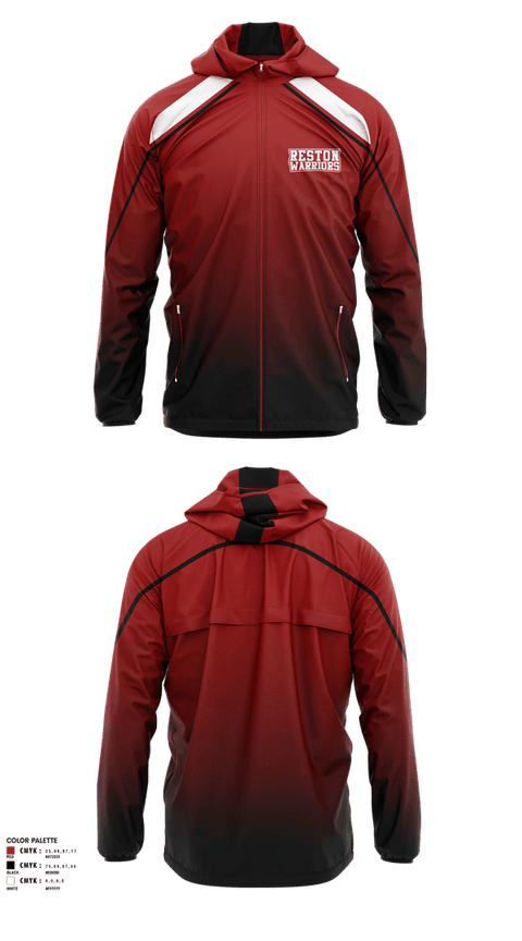 Windbreaker, Reston Warriors, Baseball, Teamtime, Team time, sublimation, custom sports apparel, team uniforms, spirit wear, spiritwear, sports uniforms, custom shirts, team store, custom team store, fundraiser sports, apparel fundraiser