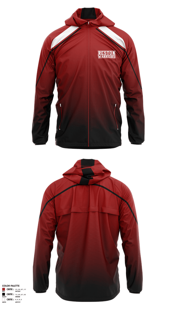 Windbreaker, Reston Warriors, Baseball, Teamtime, Team time, sublimation, custom sports apparel, team uniforms, spirit wear, spiritwear, sports uniforms, custom shirts, team store, custom team store, fundraiser sports, apparel fundraiser