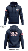 Ovid Fire Dept 72228079 Zip Hoodie - 1