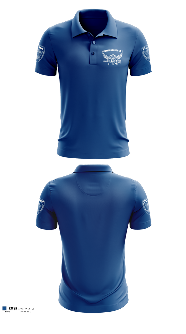 Short Sleeve Performance Polo, Rockford Police S.R.T., Police, Teamtime, Team time, sublimation, custom sports apparel, team uniforms, spirit wear, spiritwear, sports uniforms, custom shirts, team store, custom team store, fundraiser sports, apparel fundraiser