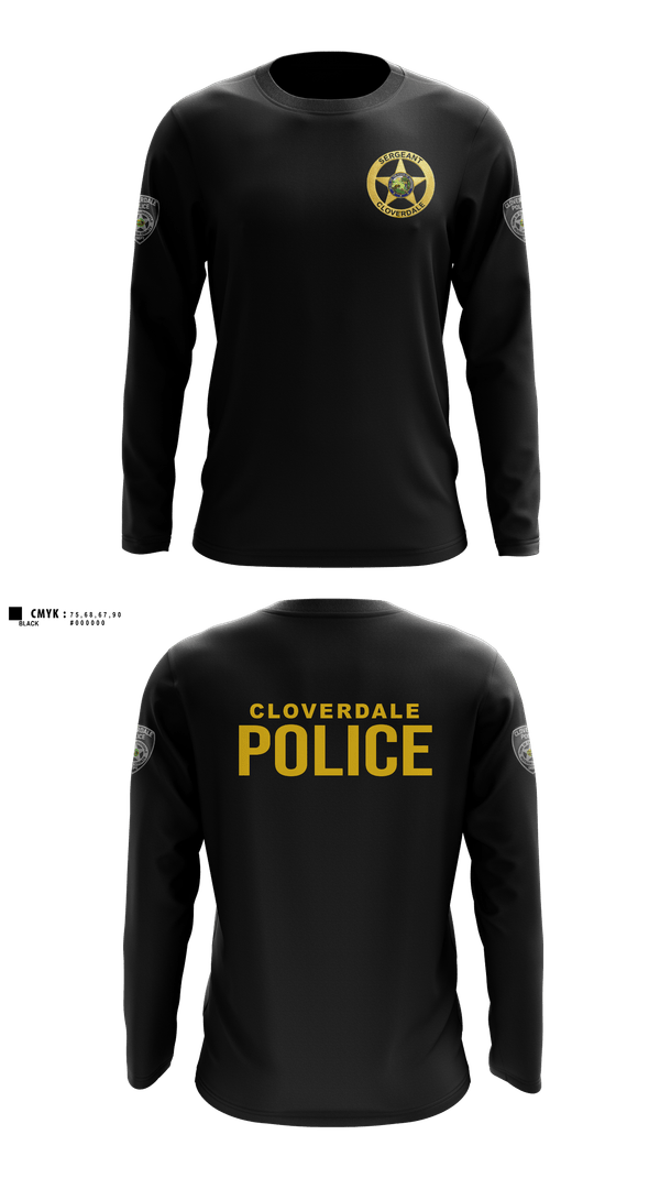 Long Sleeve Performance Shirt, Cloverdale police department, Police, Teamtime, Team time, sublimation, custom sports apparel, team uniforms, spirit wear, spiritwear, sports uniforms, custom shirts, team store, custom team store, fundraiser sports, apparel fundraiser