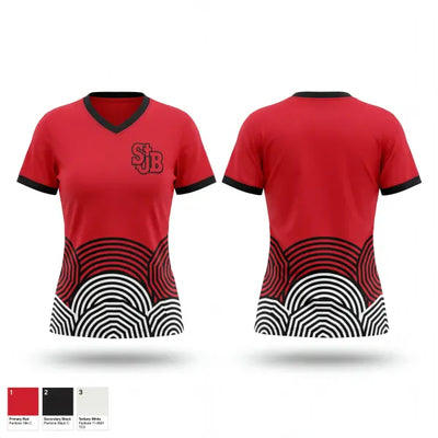 St. John the Baptist Jaguars 68221267 Women's Short Sleeve V-neck Shirt - 1