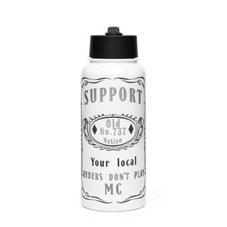 Ryders Don’t Play MC 69591351 Stainless Steel Water Bottle with a Straw Lid