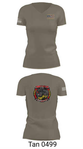 Womens Short Sleeve Vneck Shirt, Mountain Lake Fire & Rescue, Fire Department, Teamtime, Team time, sublimation, custom sports apparel, team uniforms, spirit wear, spiritwear, sports uniforms, custom shirts, team store, custom team store, fundraiser sports, apparel fundraiser