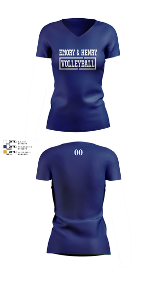 Womens Short Sleeve Vneck Shirt, Emory & Henry Volleyball, Women's Volleyball, Teamtime, Team time, sublimation, custom sports apparel, team uniforms, spirit wear, spiritwear, sports uniforms, custom shirts, team store, custom team store, fundraiser sports, apparel fundraiser