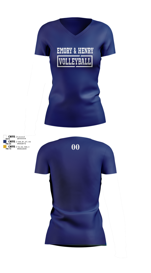 Womens Short Sleeve Vneck Shirt, Emory & Henry Volleyball, Women's Volleyball, Teamtime, Team time, sublimation, custom sports apparel, team uniforms, spirit wear, spiritwear, sports uniforms, custom shirts, team store, custom team store, fundraiser sports, apparel fundraiser