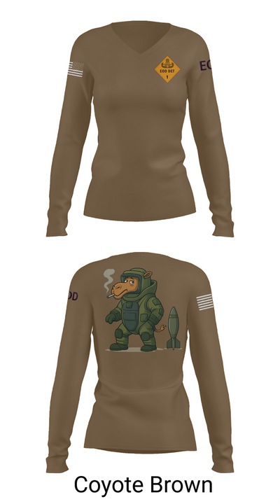 1st EOD DET 18111177 Women's Long Sleeve V-neck Shirt - 17