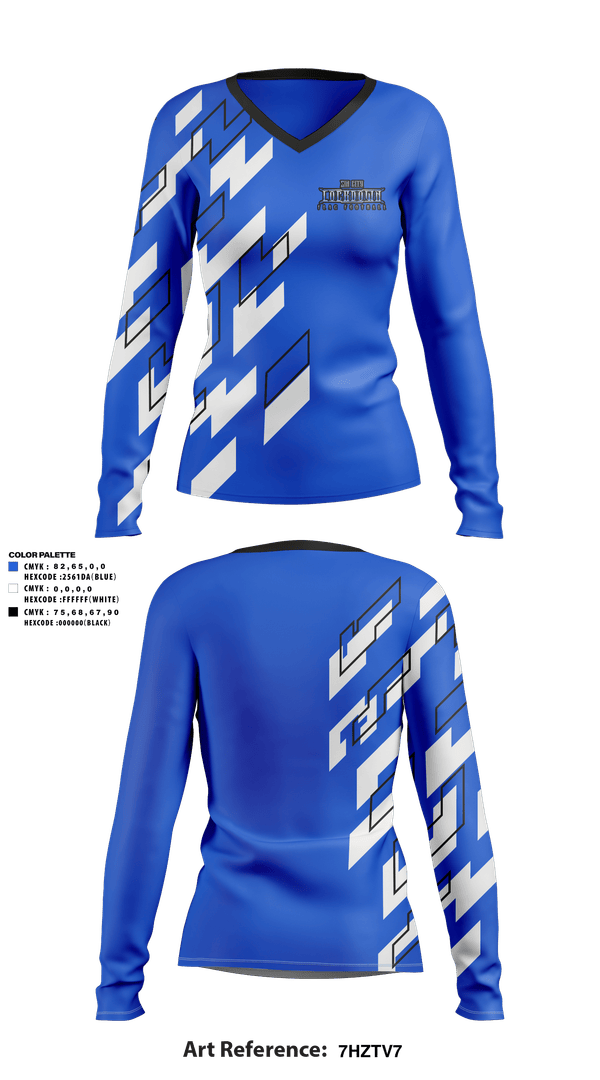 Womens Long Sleeve Vneck Shirt, Sin City LockDown, , Teamtime, Team time, sublimation, custom sports apparel, team uniforms, spirit wear, spiritwear, sports uniforms, custom shirts, team store, custom team store, fundraiser sports, apparel fundraiser