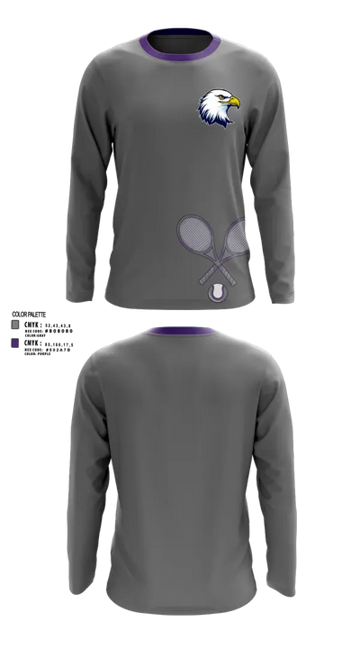 Albion Purple Eagles 96100388 Long Sleeve Performance Shirt 4