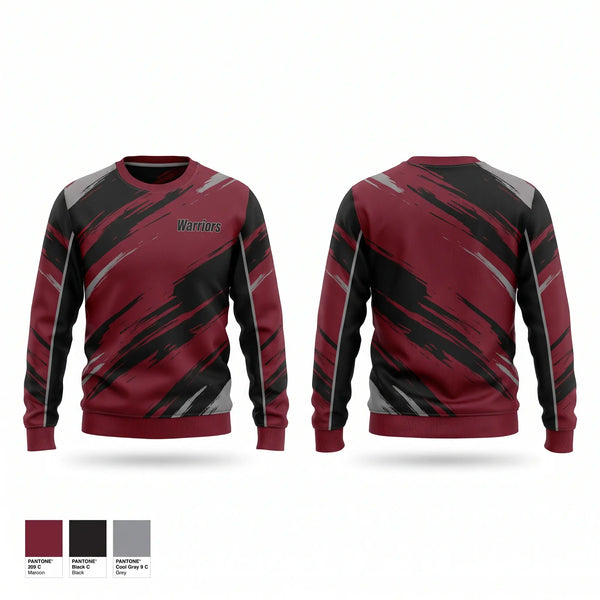 Crew Neck Sweatshirt, Warriors, Softball, Teamtime, Team time, sublimation, custom sports apparel, team uniforms, spirit wear, spiritwear, sports uniforms, custom shirts, team store, custom team store, fundraiser sports, apparel fundraiser