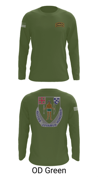 Long Sleeve Performance Shirt, Chaos Company, 1-182 Infantry, , Teamtime, Team time, sublimation, custom sports apparel, team uniforms, spirit wear, spiritwear, sports uniforms, custom shirts, team store, custom team store, fundraiser sports, apparel fundraiser