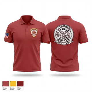 Short Sleeve Performance Polo, Rockhouse vol Fire department, Fire Department, Teamtime, Team time, sublimation, custom sports apparel, team uniforms, spirit wear, spiritwear, sports uniforms, custom shirts, team store, custom team store, fundraiser sports, apparel fundraiser